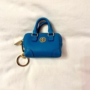 Tory Burch Mini Bag Keychain in Blue
